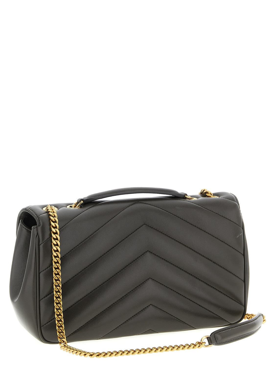 Brown Lamb Leather Shoulder Bag