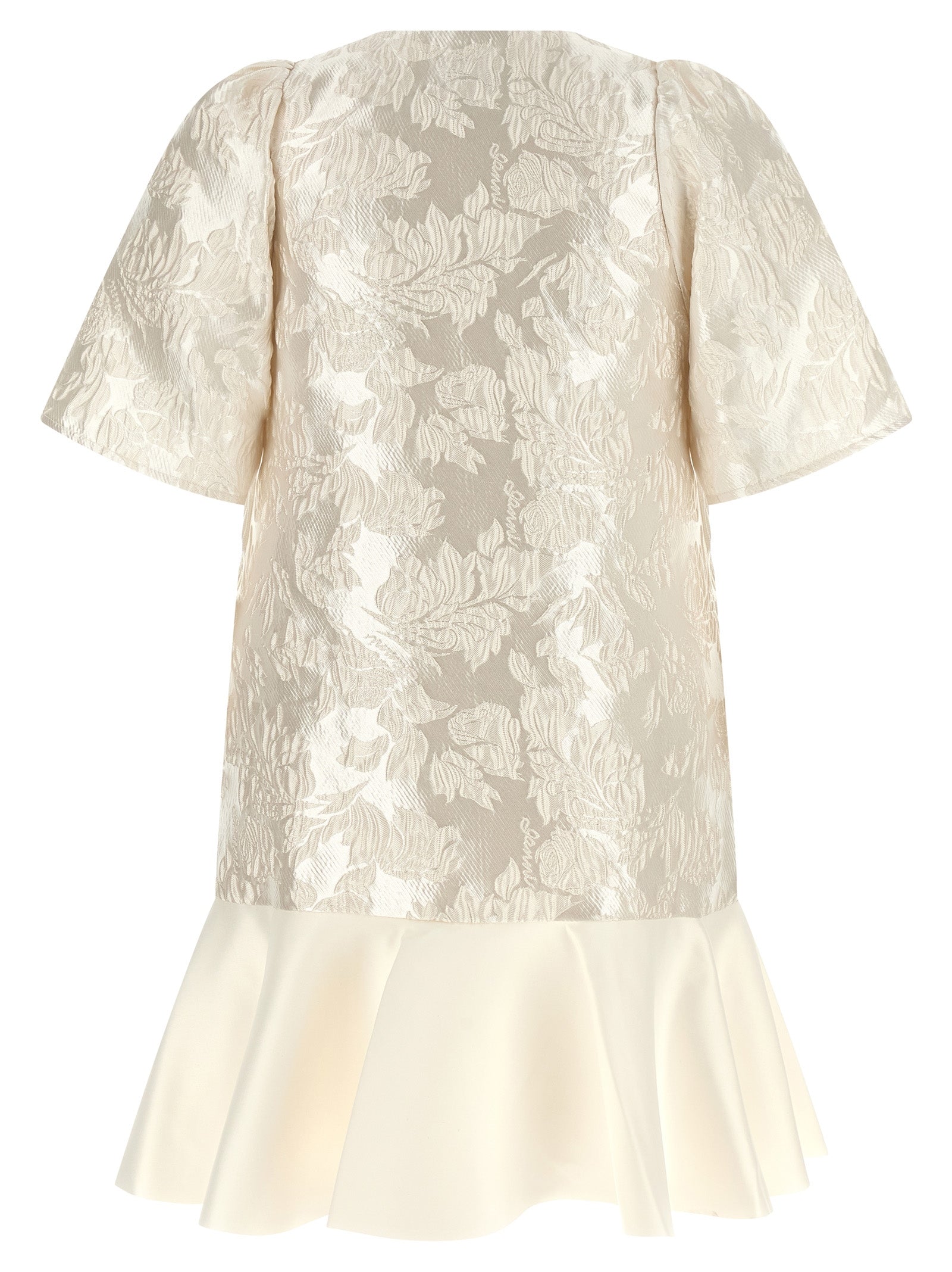 White Polyester Short Dress