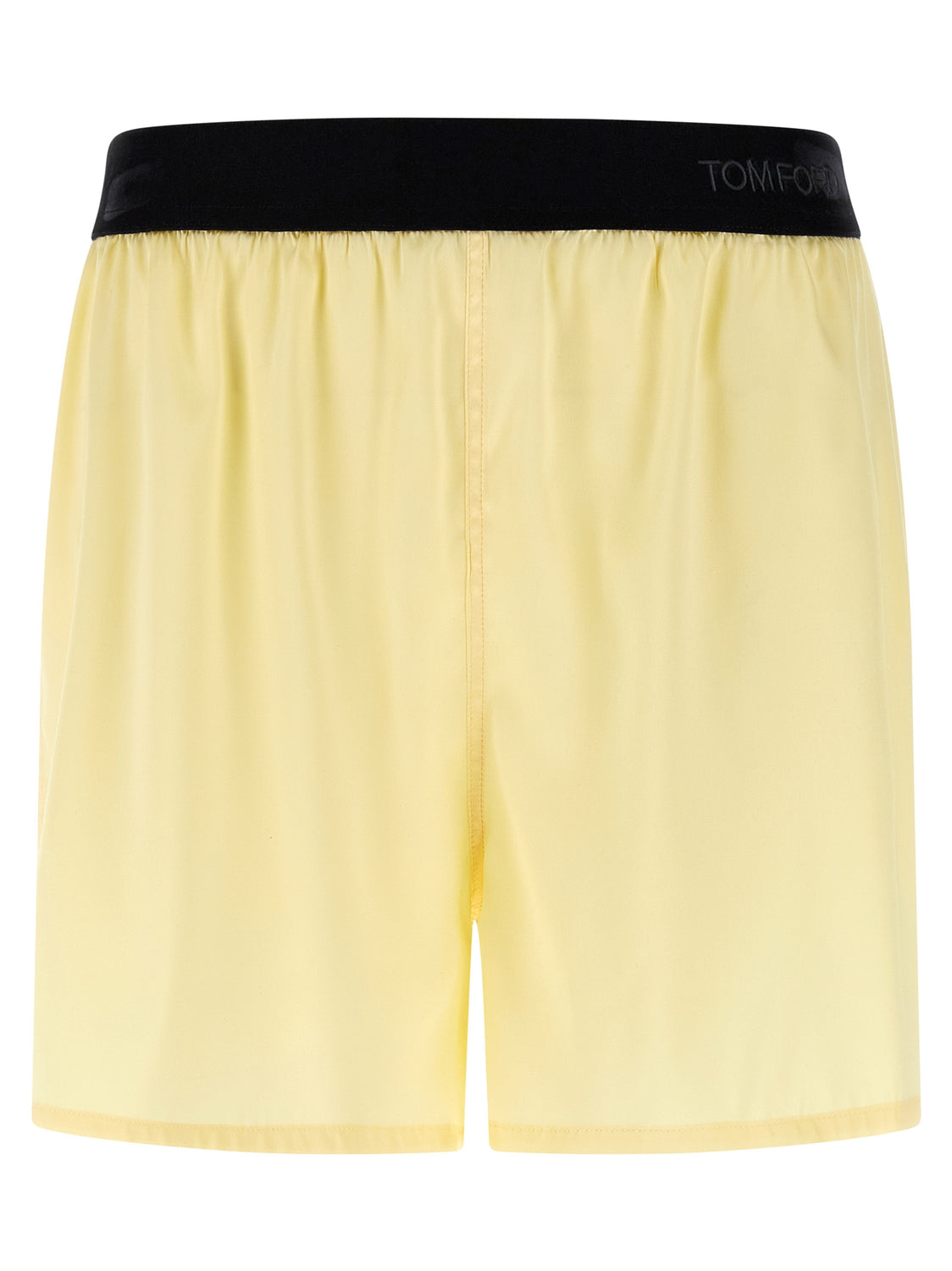 Bicolor Silk Bermuda Shorts