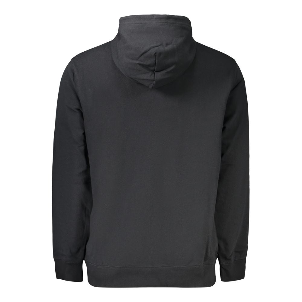 Black Cotton Men's Hoodie