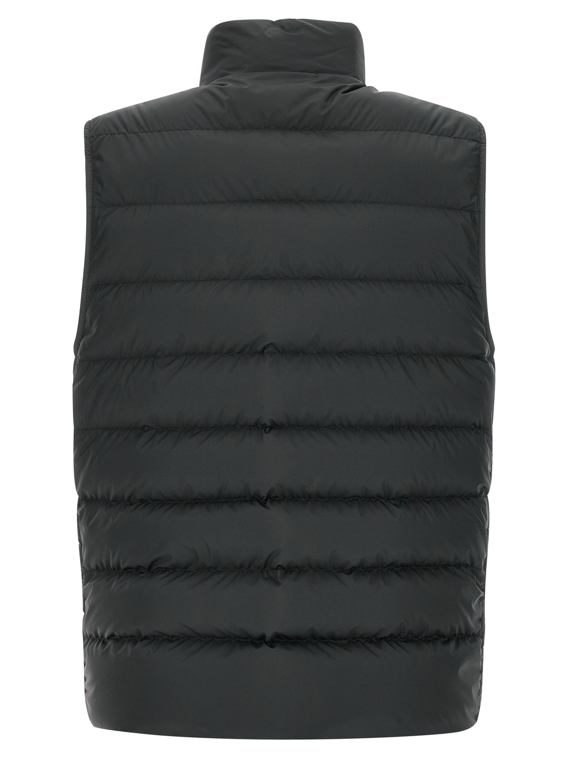 Black Polyester Sleeveless Jacket