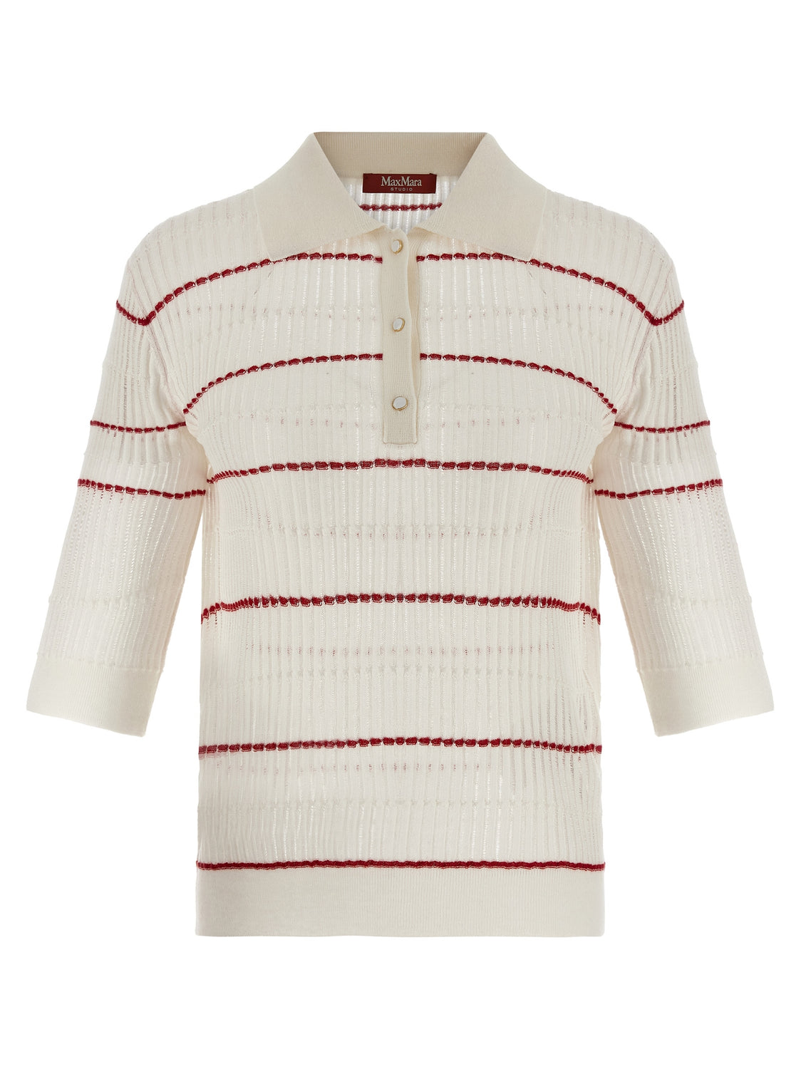 White Silk Polo Shirt