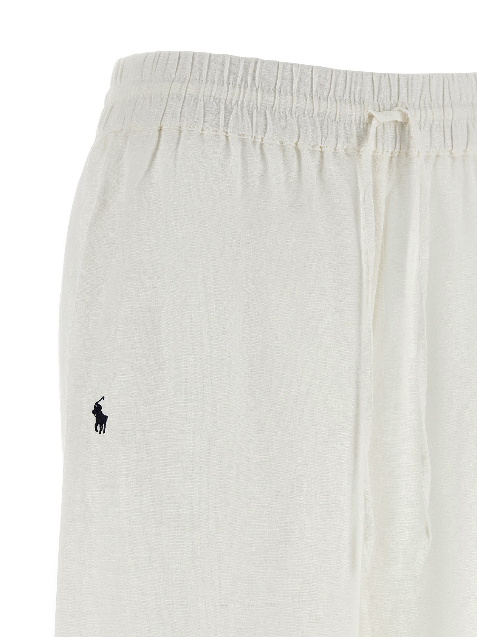 White Linen Casual Pants