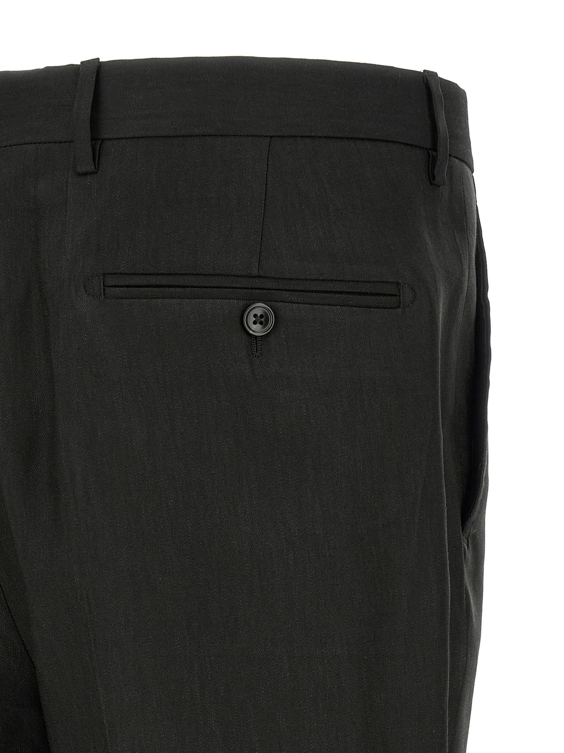 Black Linen Two-Piece Suit