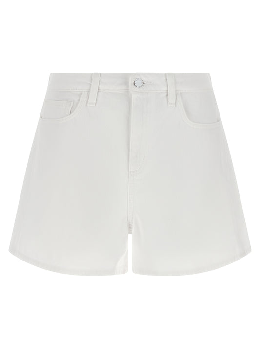 White Cotton Bermuda Shorts