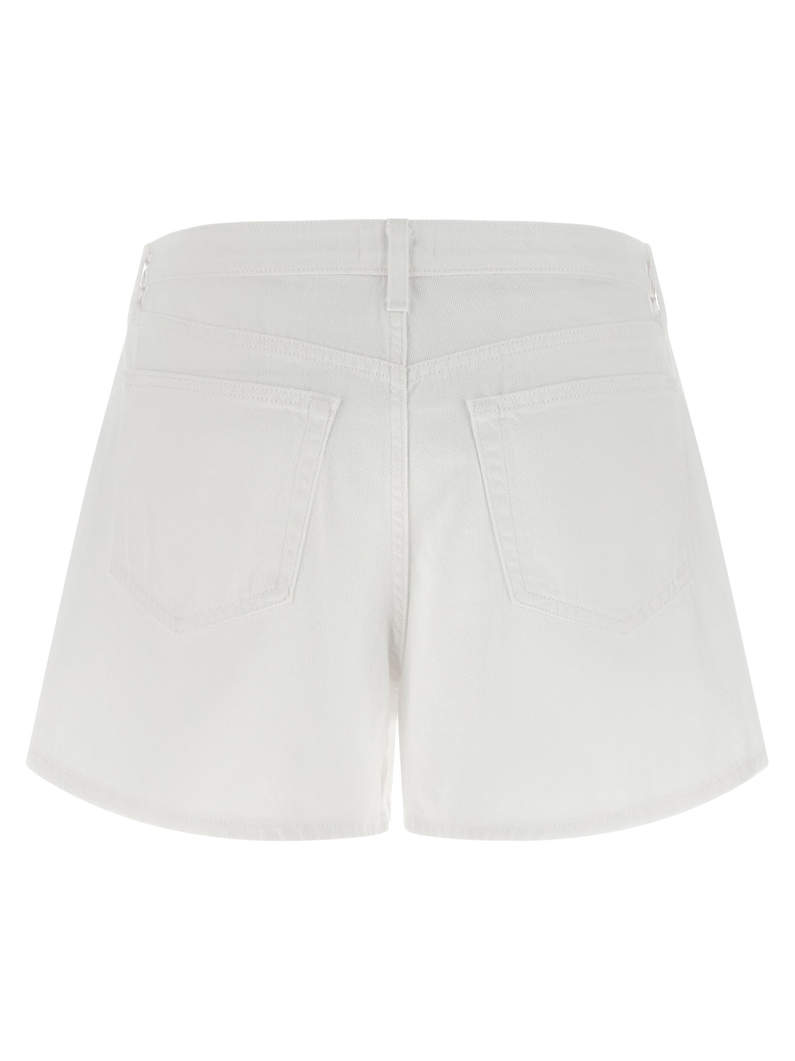 White Cotton Bermuda Shorts