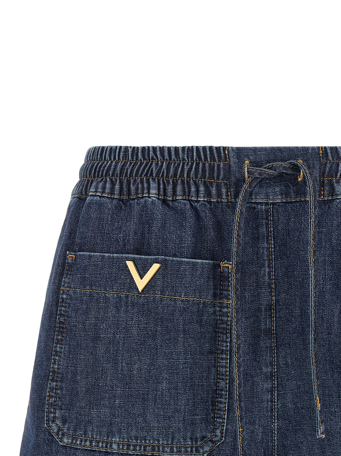 Blue Cotton Bermuda Shorts