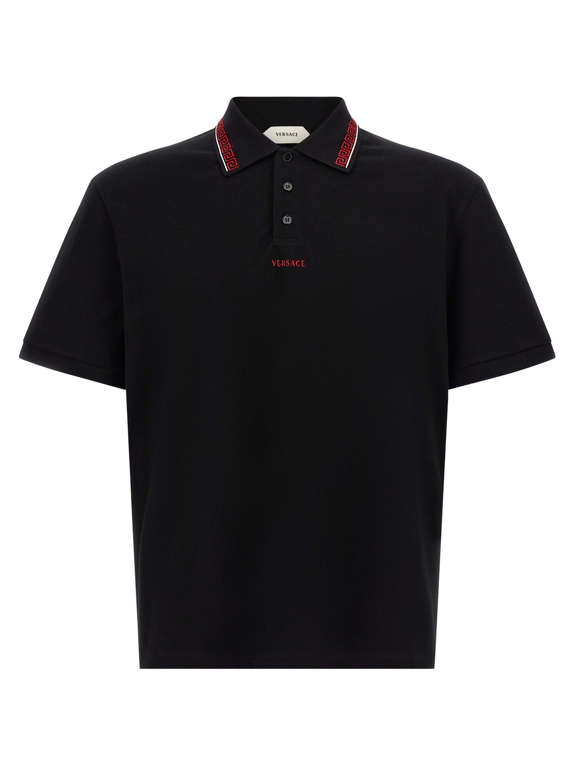 Black Cotton Polo Shirt