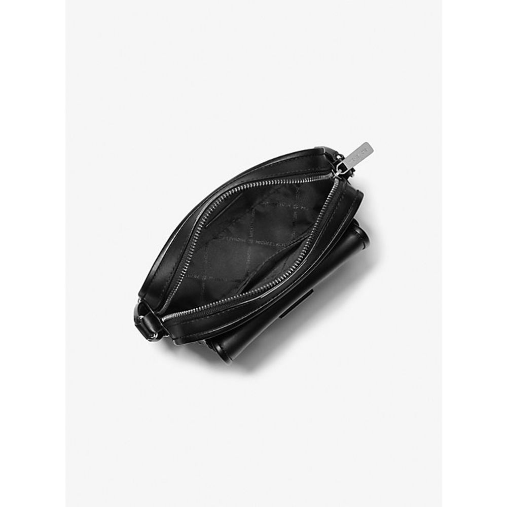 Black Leather Belt Bag