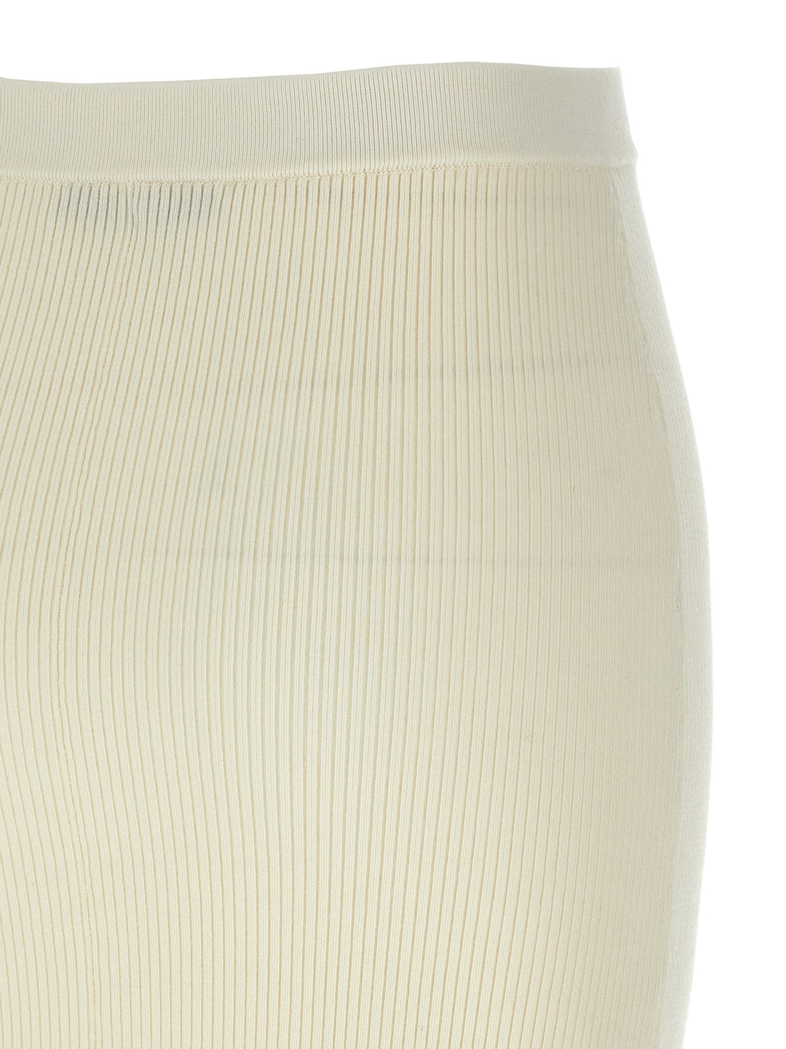 White Wool Midi Skirt