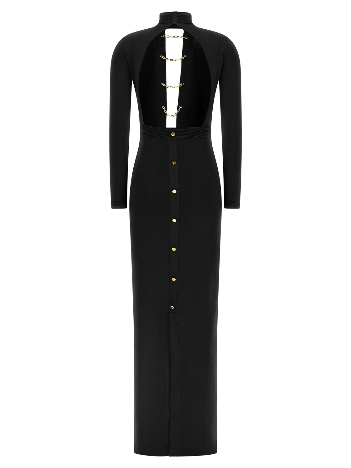 Black Viscose Long Dress