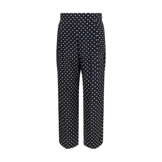 Black Silk Cropped Pants