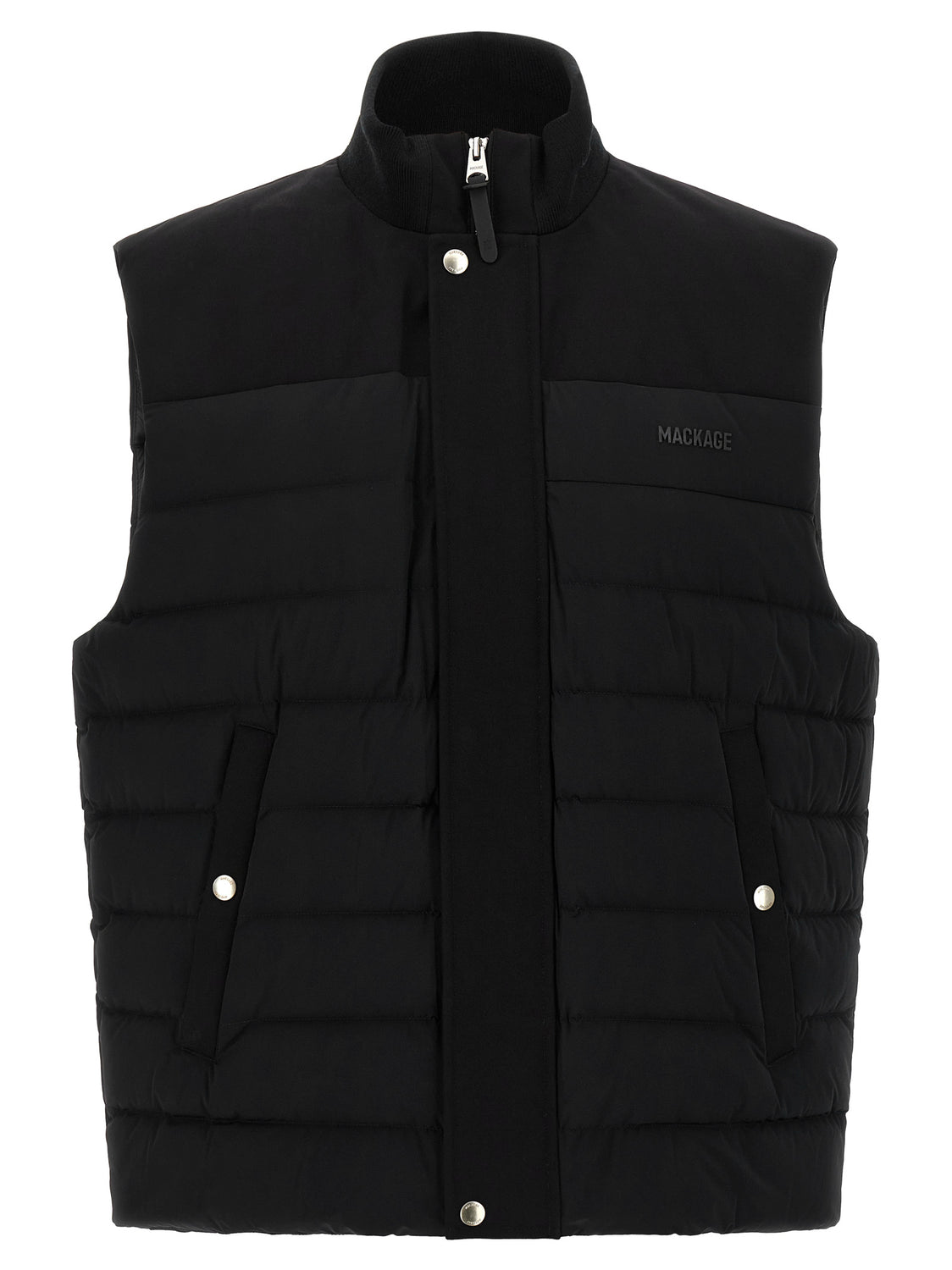 Black Nylon Sleeveless Jacket