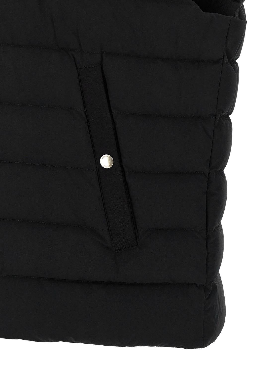 Black Nylon Sleeveless Jacket