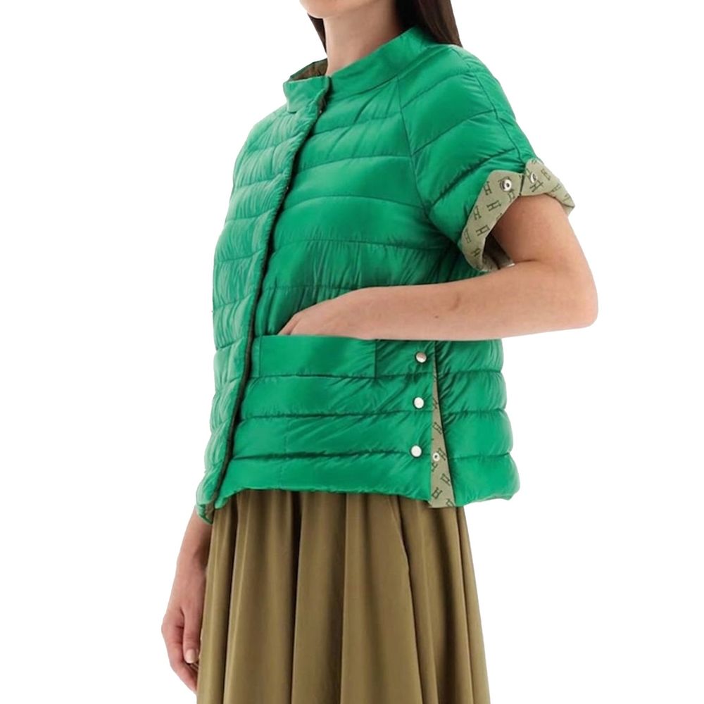 Bicolor Polyamide Full-Length Jacket