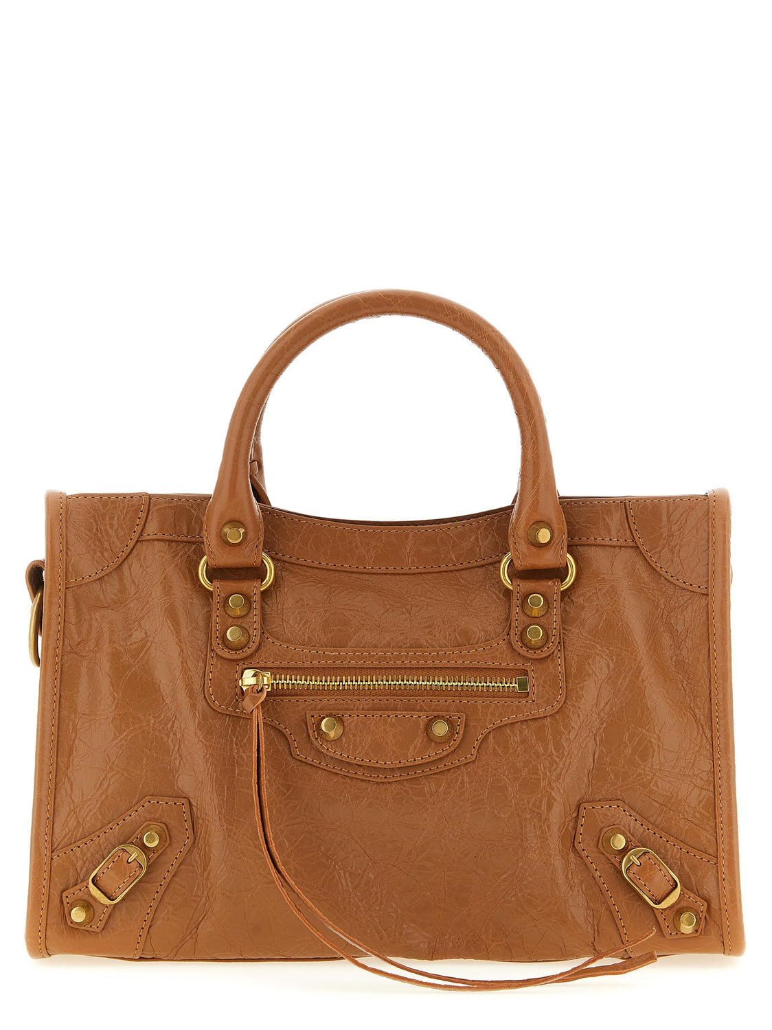 Brown Lamb Leather Handbag