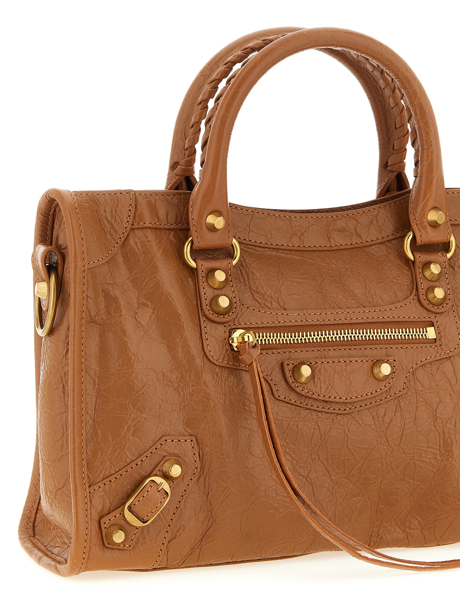 Brown Lamb Leather Handbag