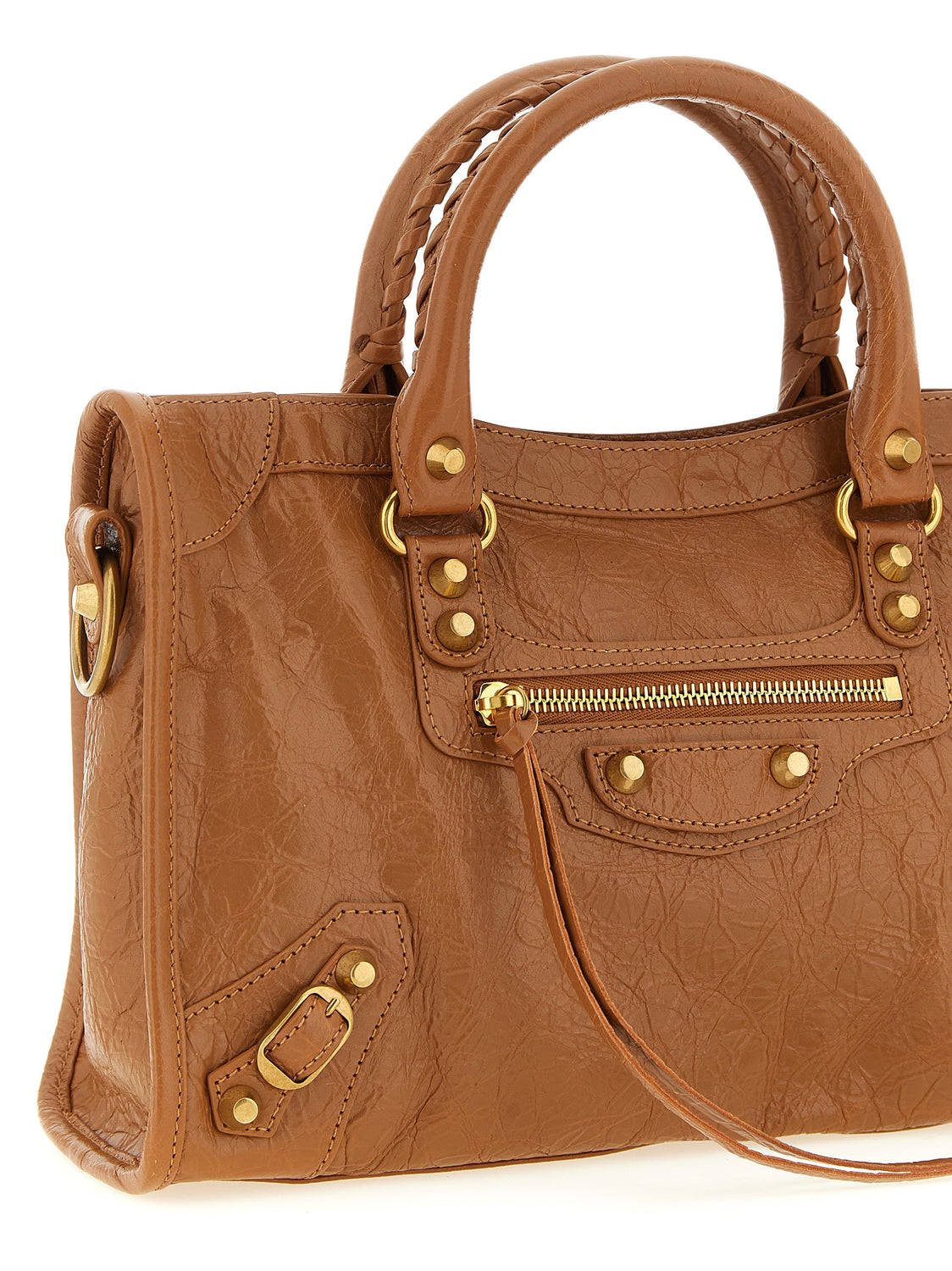 Brown Lamb Leather Handbag