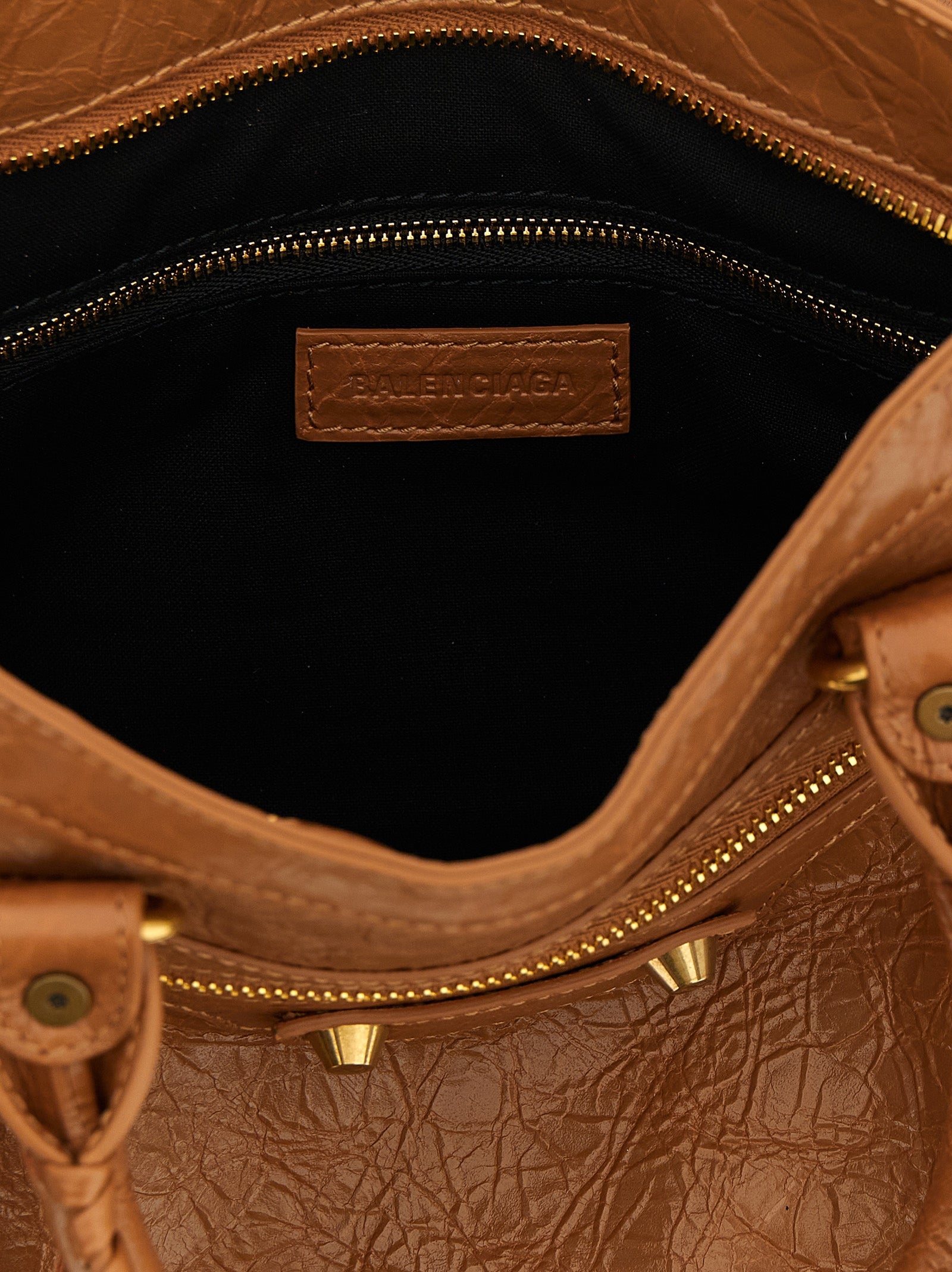 Brown Lamb Leather Handbag