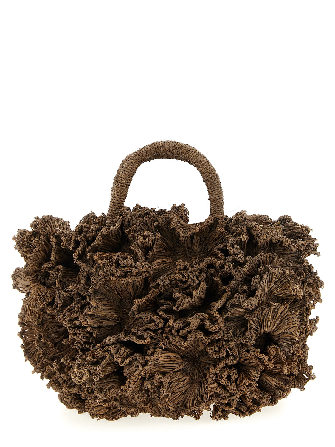 Brown Raffia Handbag