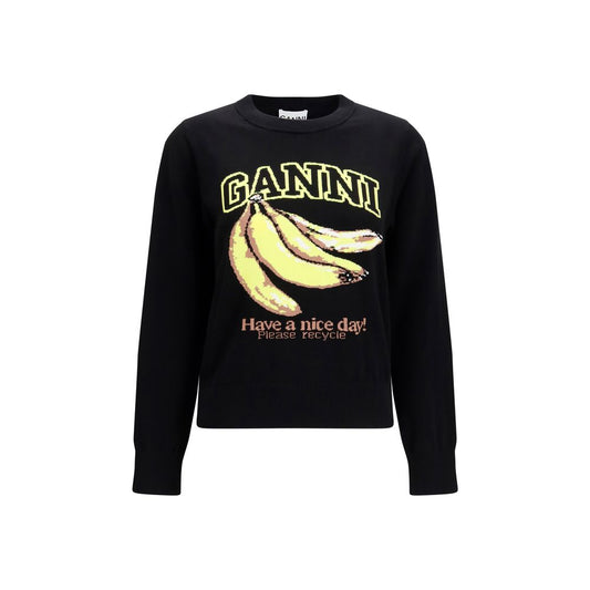 Black Cotton Sweatshirt