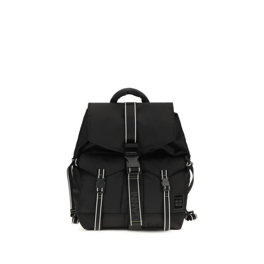 Black Recycled Polyamide Backpack