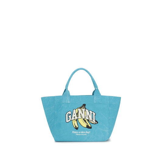 Blue Recycled Cotton Shoulder Bag