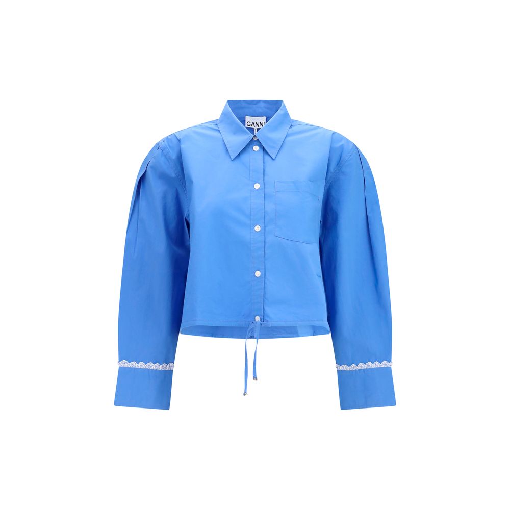 Blue Cotton Pattern Shirt