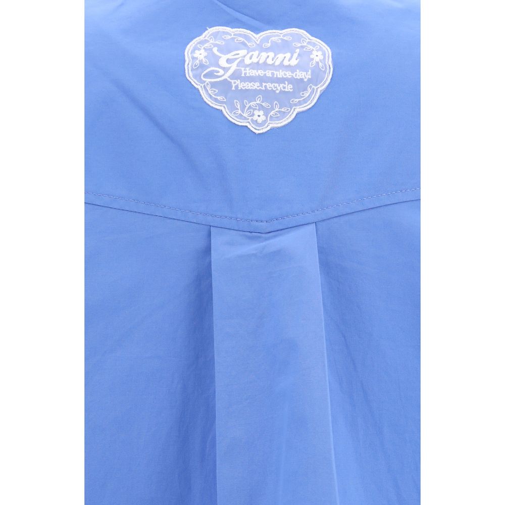 Blue Cotton Pattern Shirt