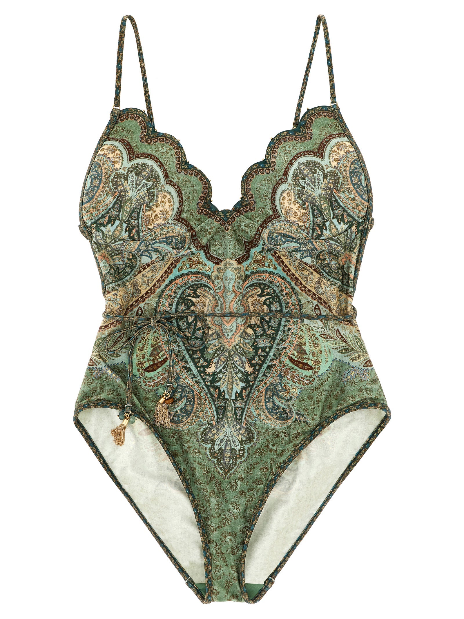 Bicolor Polyamide One-Piece Swimsuit