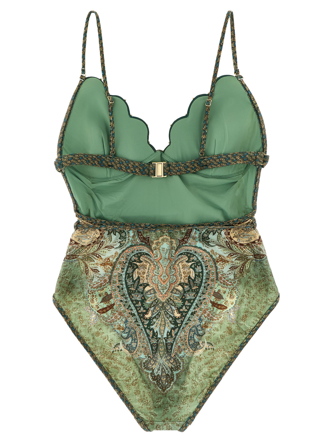 Bicolor Polyamide One-Piece Swimsuit