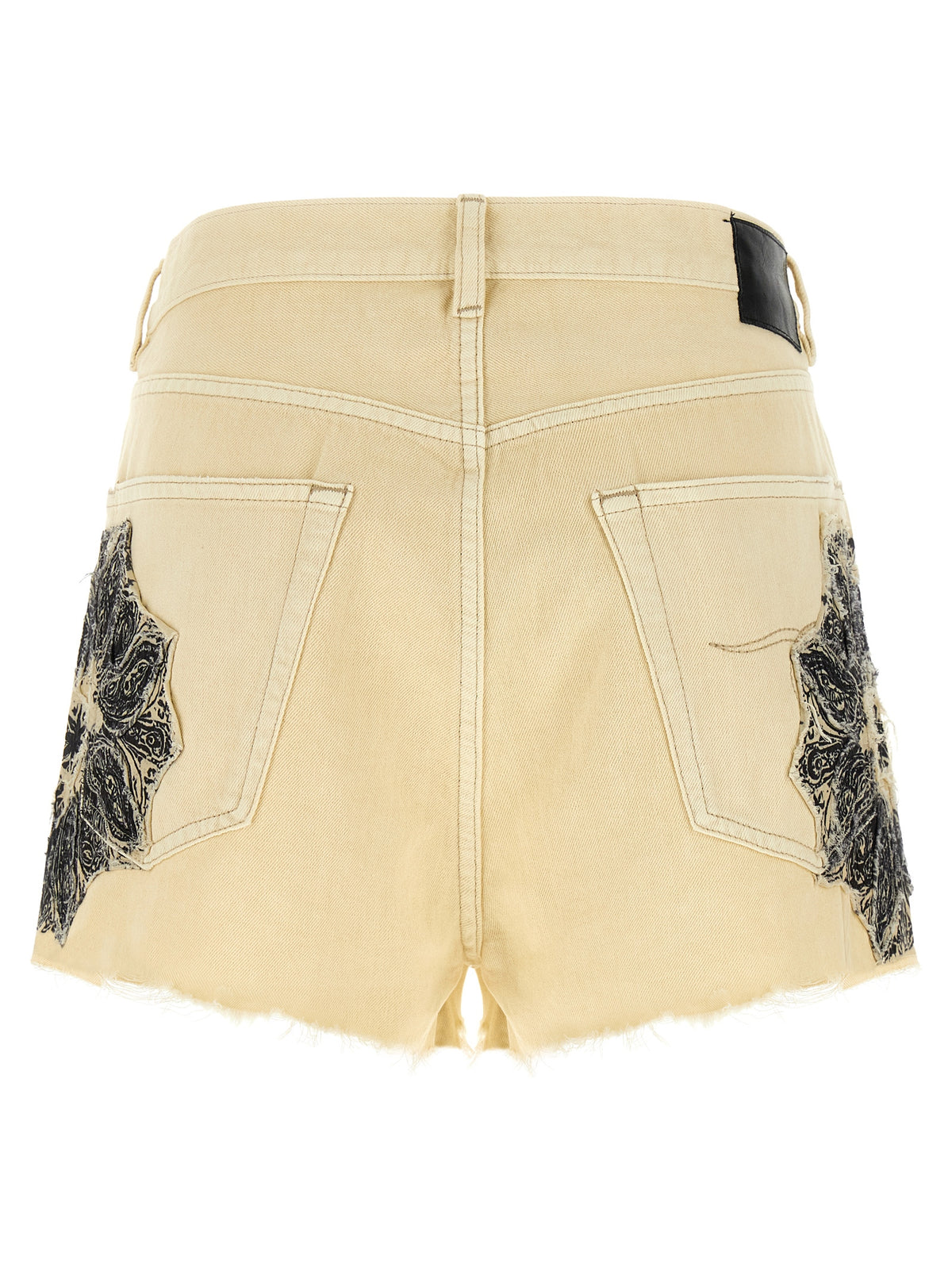 Beige Cotton Bermuda Shorts