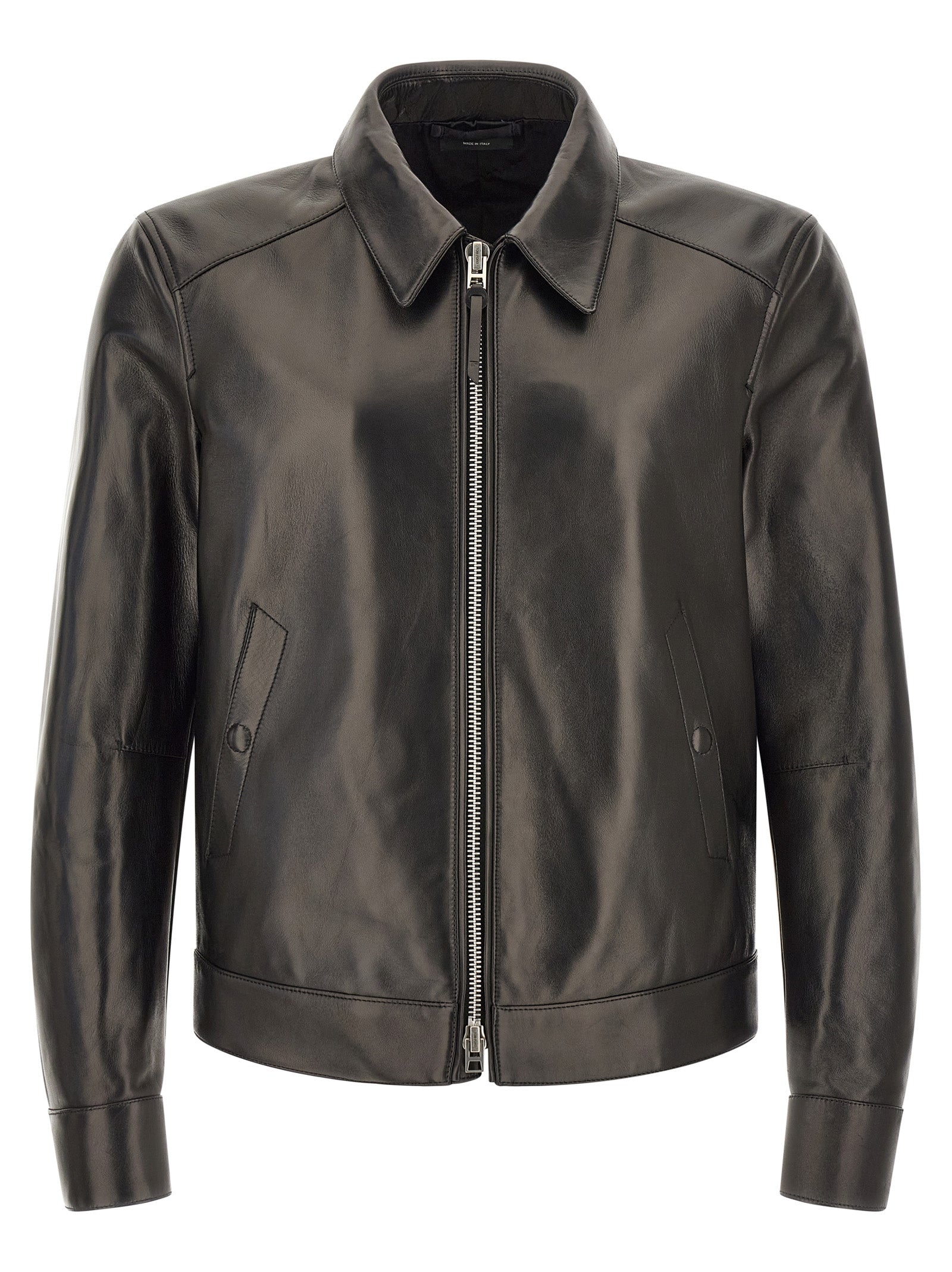 Black Lamb Leather Leather Jacket