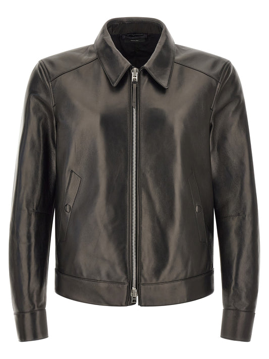 Black Lamb Leather Leather Jacket