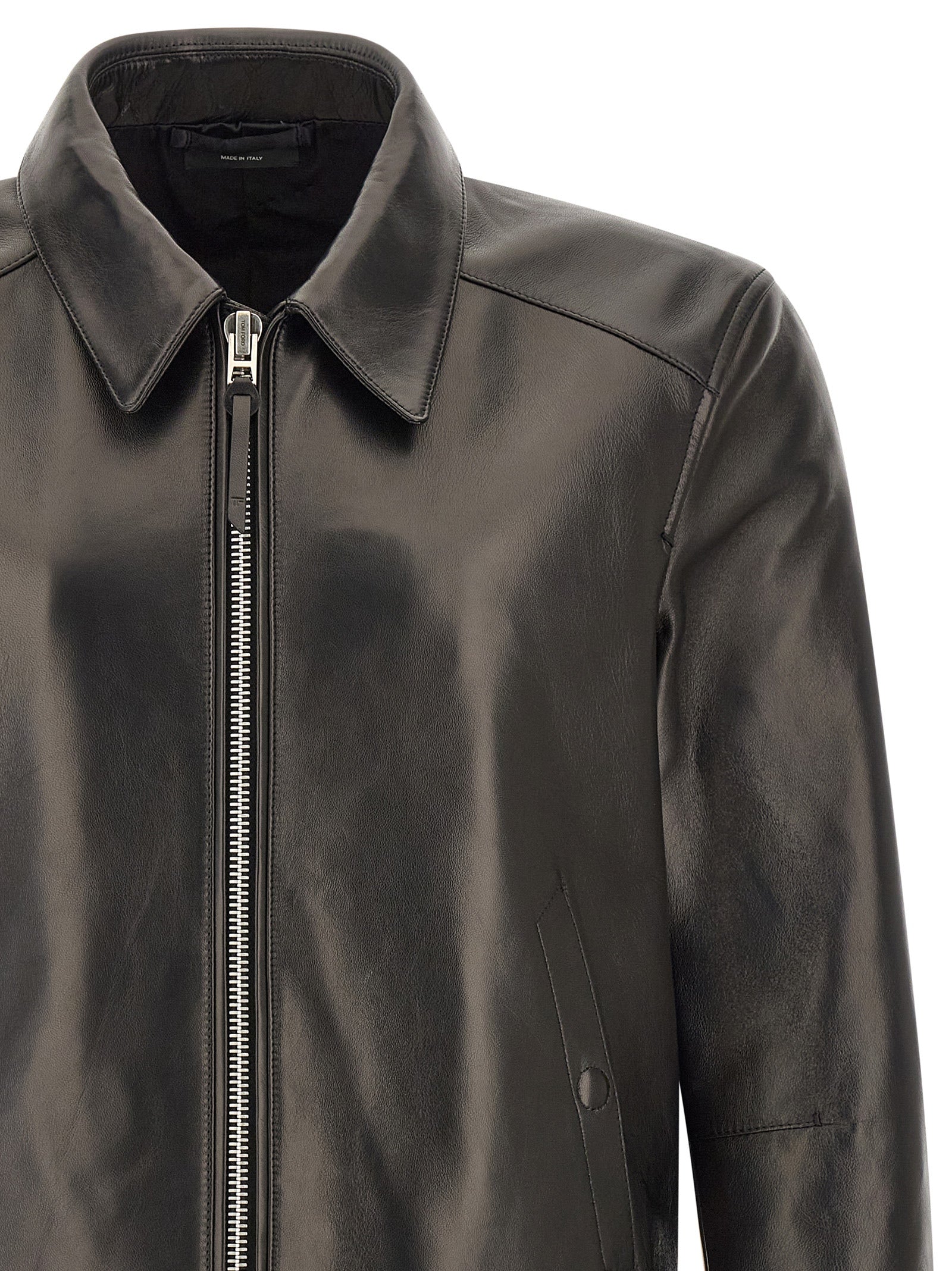 Black Lamb Leather Leather Jacket