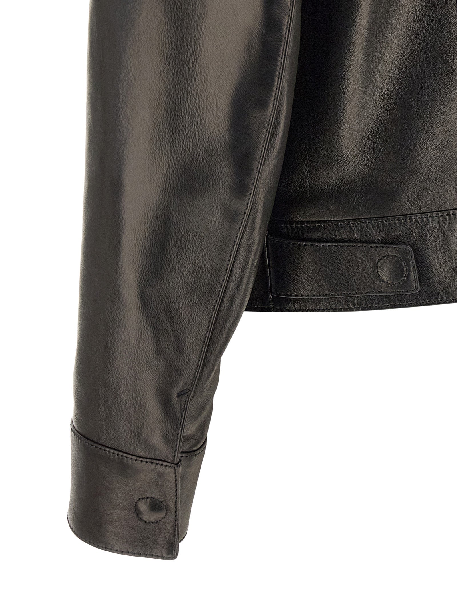 Black Lamb Leather Leather Jacket