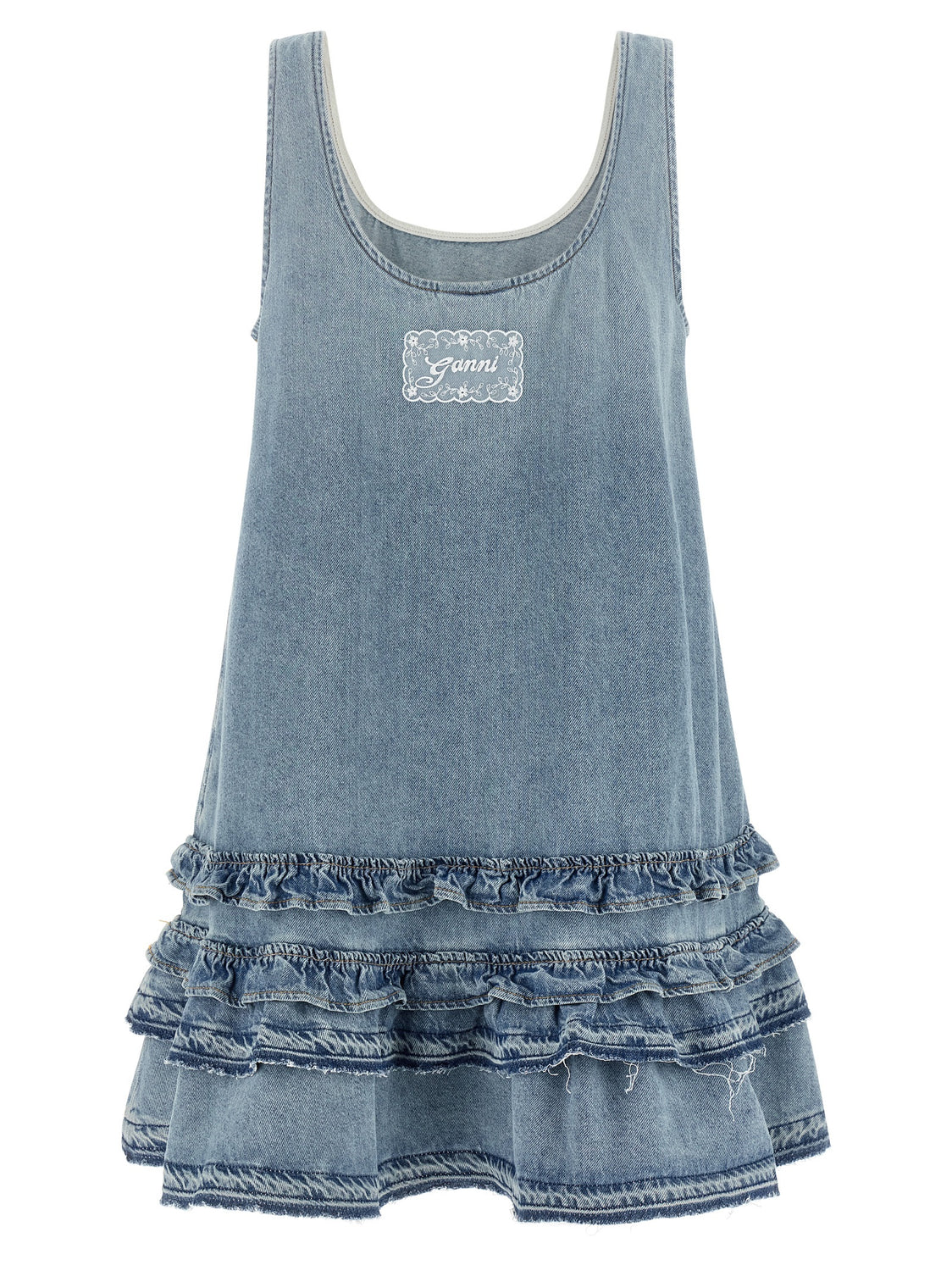 Blue Organic Cotton Short Dress