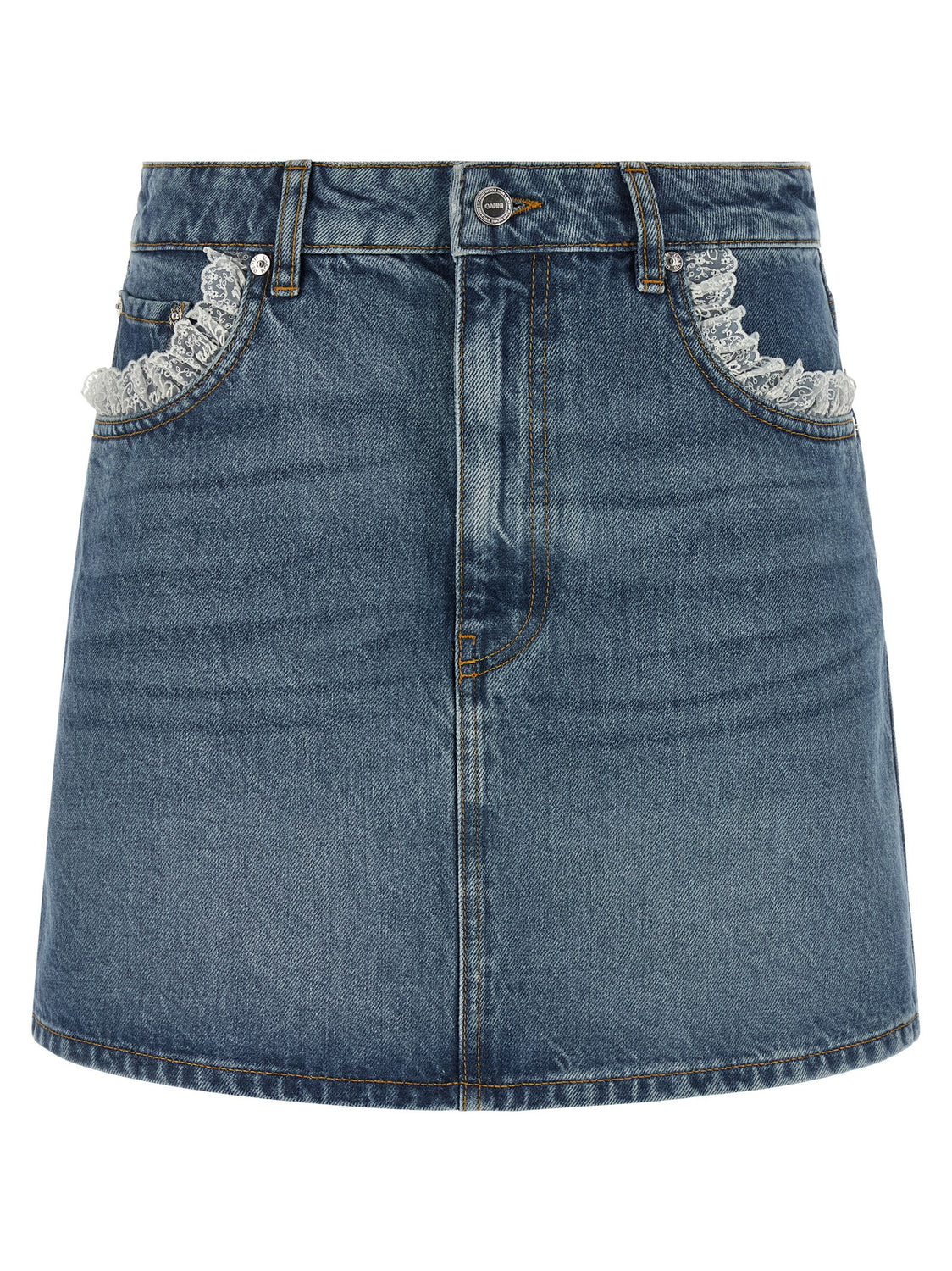 Blue Cotton Long Skirt