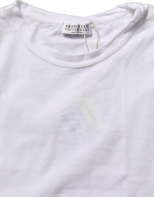 White SleeveLess Crew Neck Tank Blouse Top