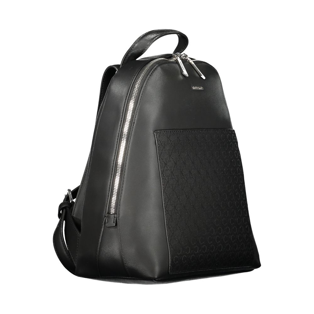 Black Polyester Women's Backpack