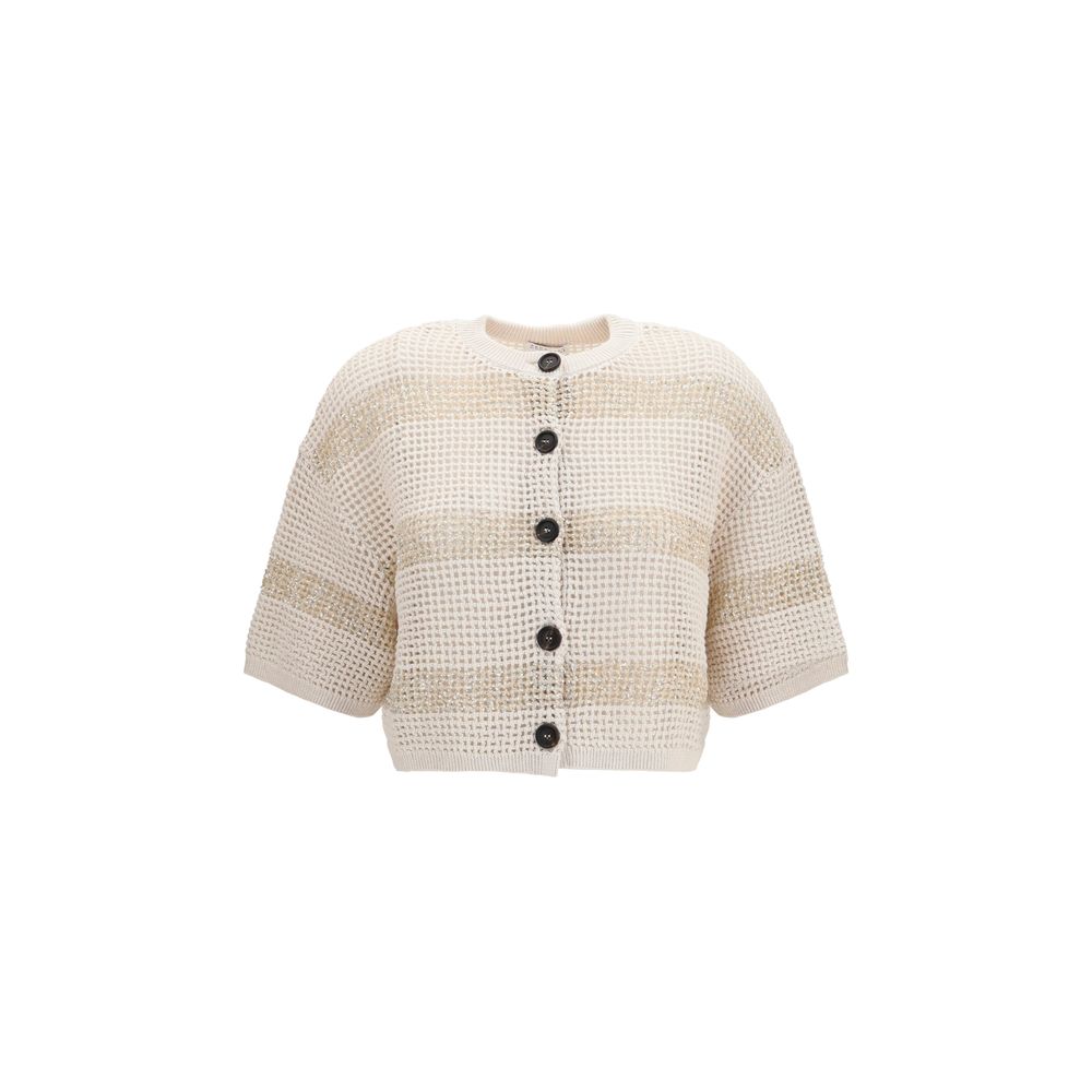 Beige Cotton Cardigan