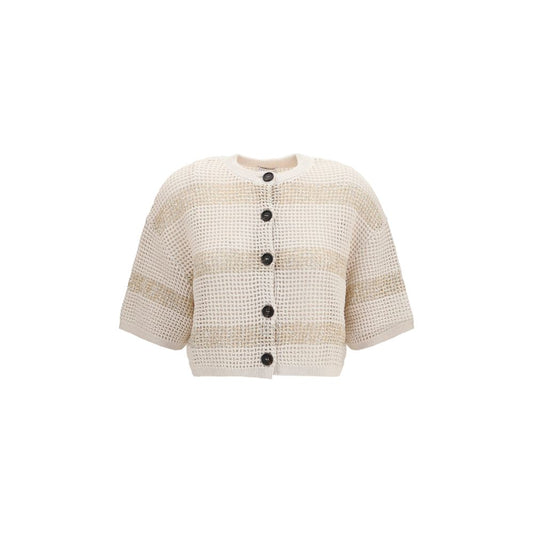 Beige Cotton Cardigan