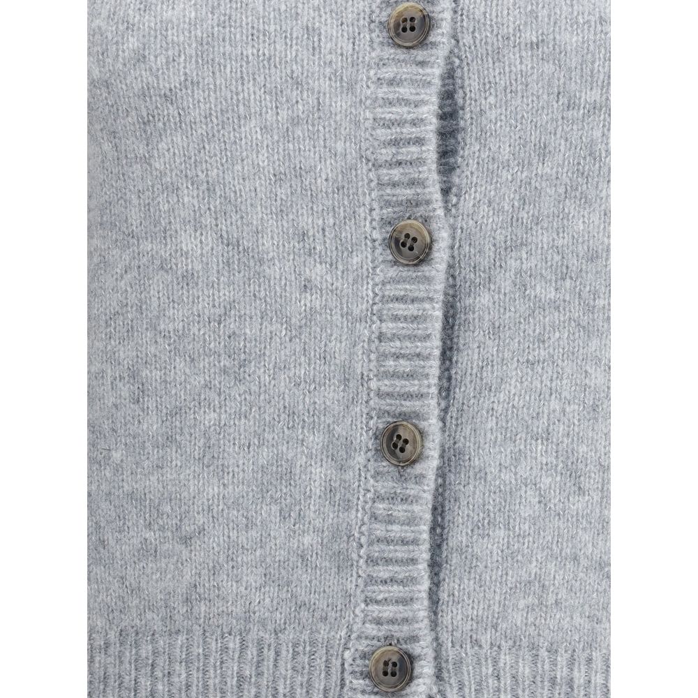 Gray Cashmere Cardigan