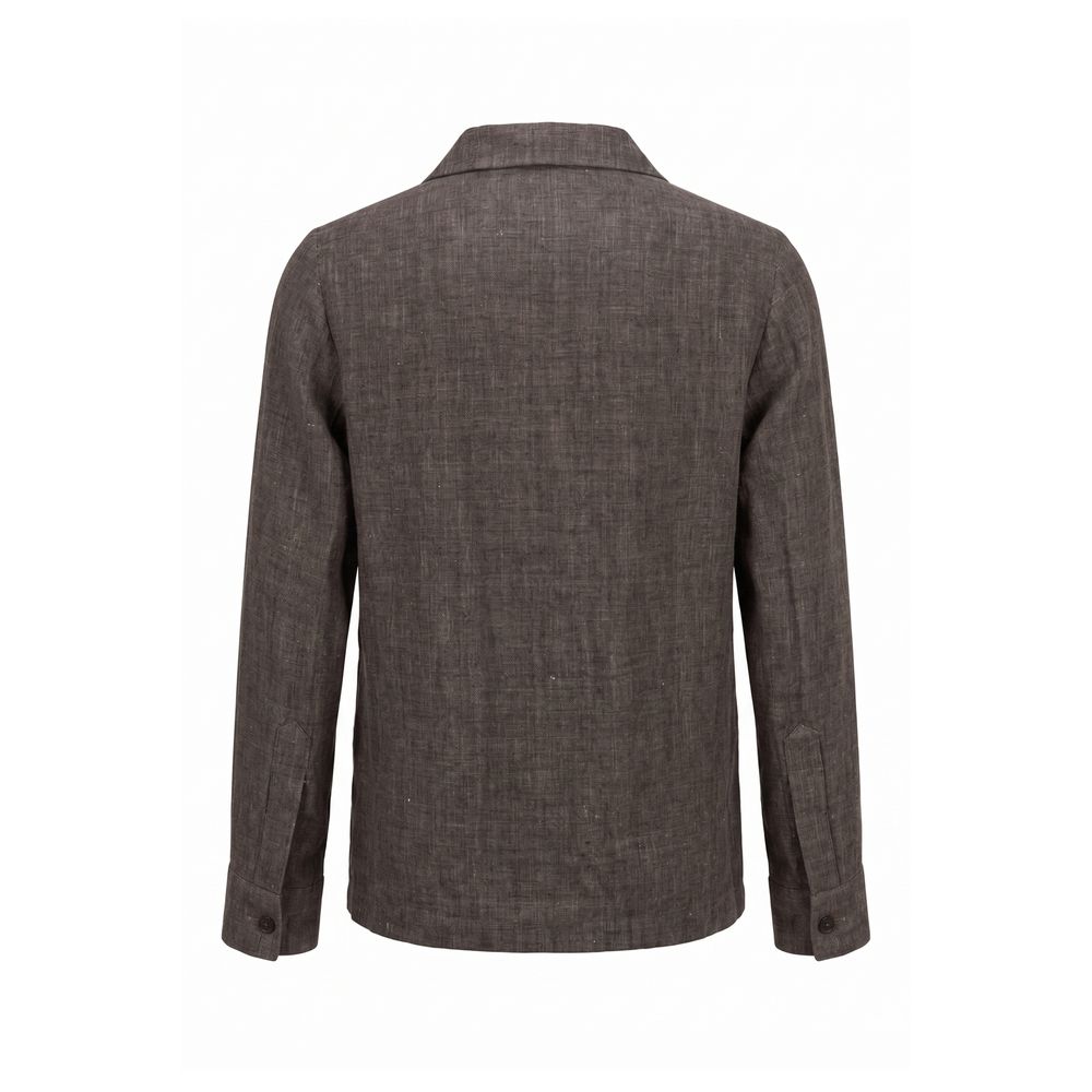 Grey Linen Men's Jacket