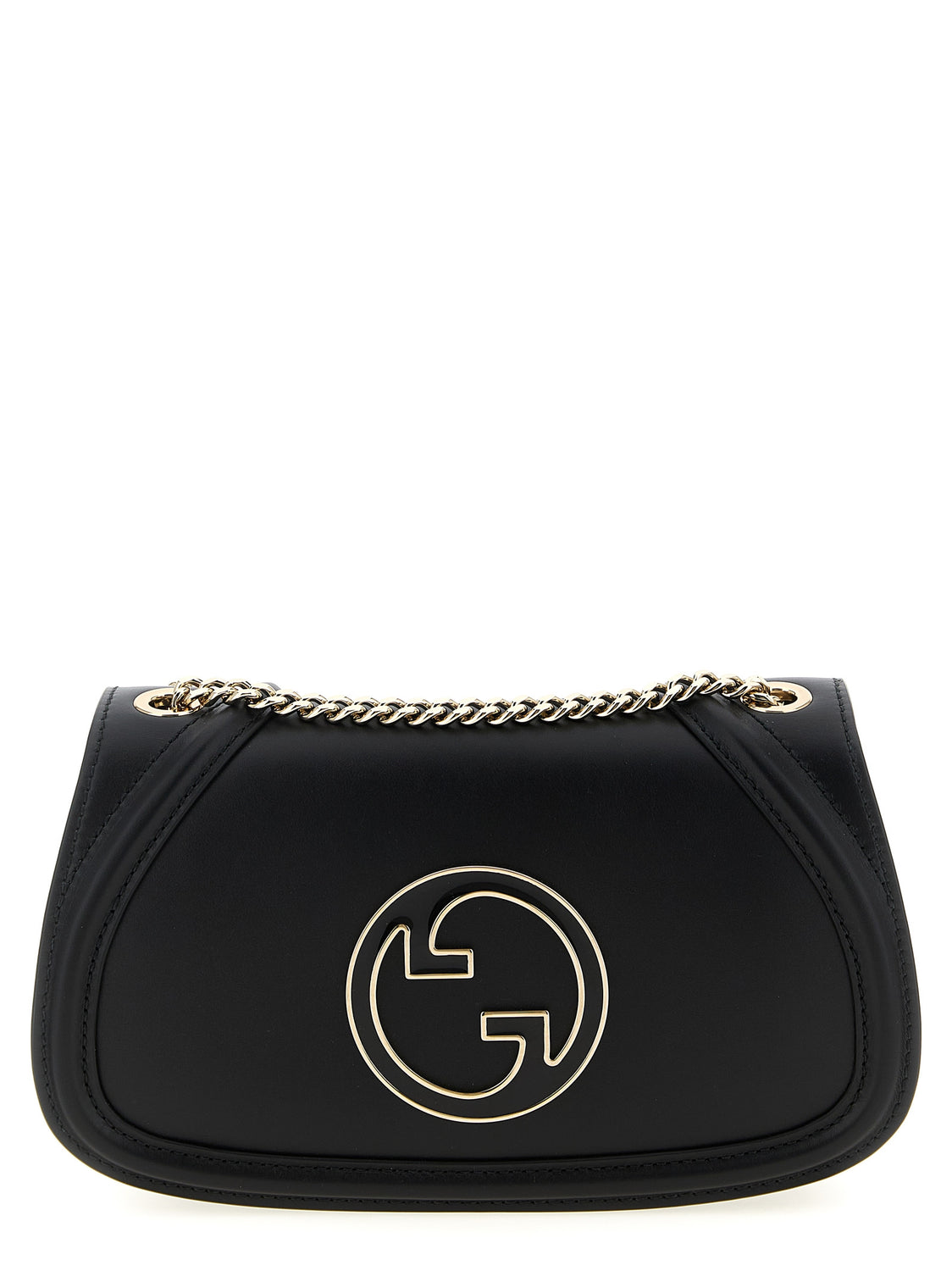 Black Calfskin Shoulder Bag