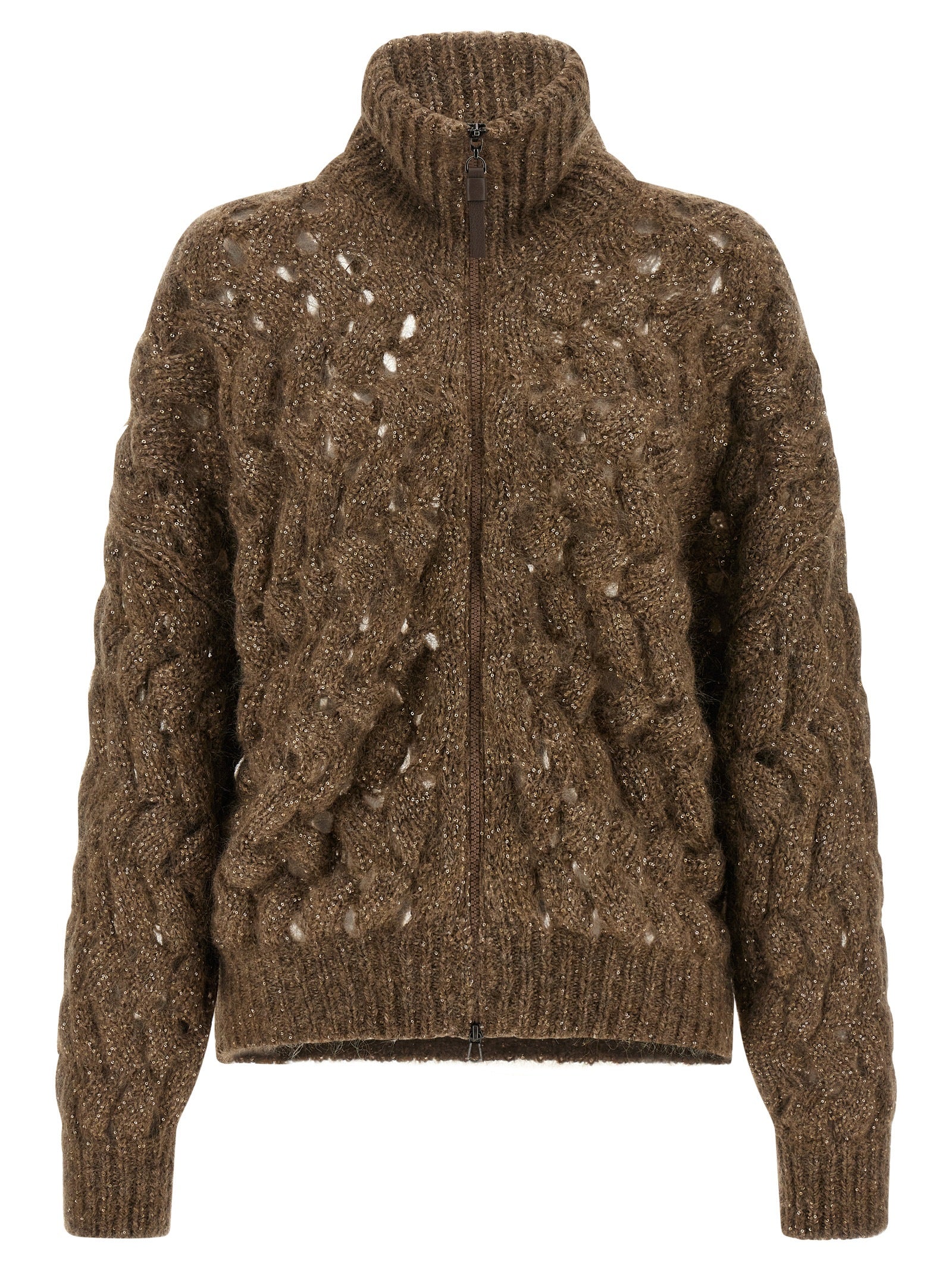 Brown Wool Cardigan
