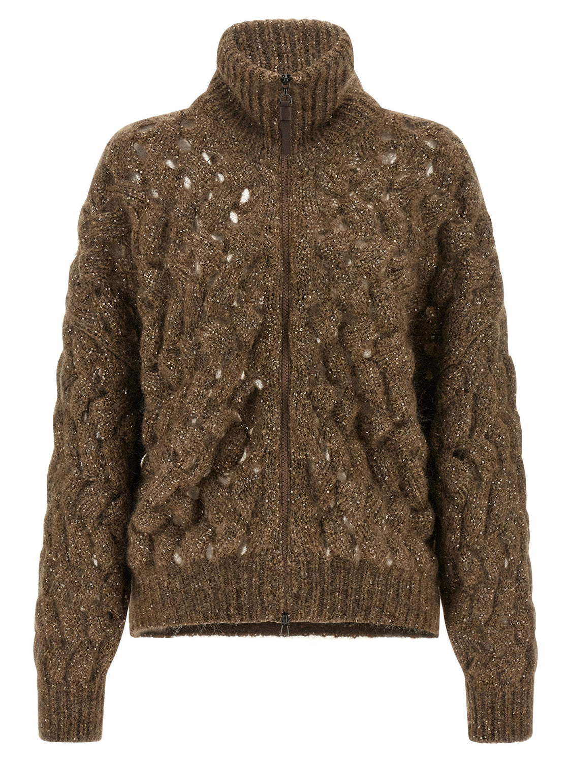 Brown Wool Cardigan