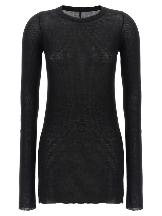 Black Viscose Long Sleeve T-Shirt