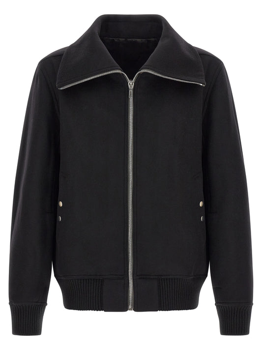 Black Virgin Wool Bomber