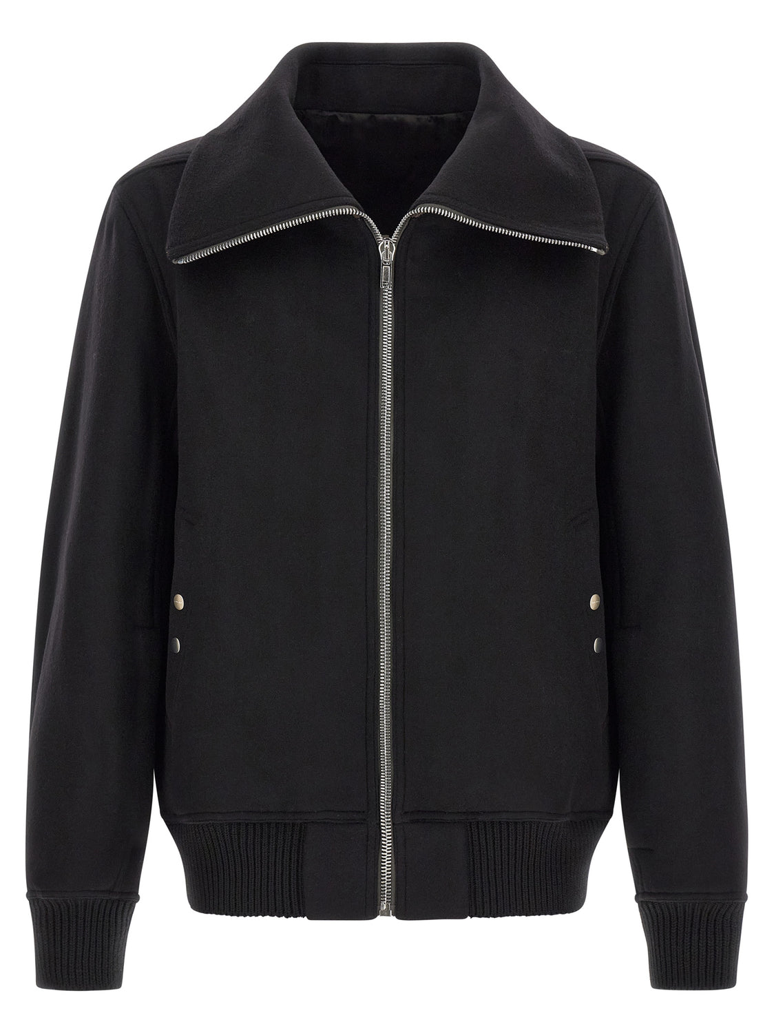 Black Virgin Wool Bomber